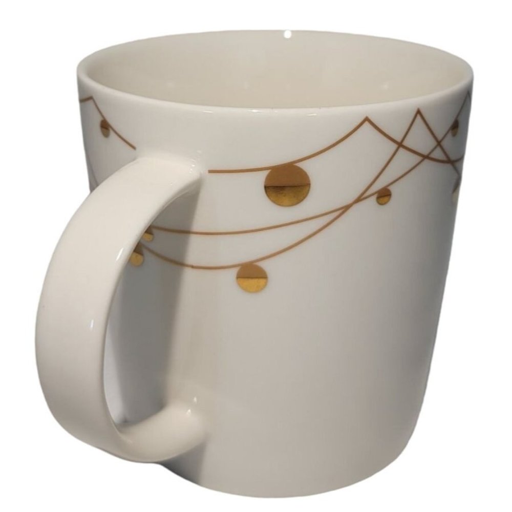LIMITED EDITION Christmas Starbucks Coffee Cup Mug 2012 Holiday Gold Ornaments 1